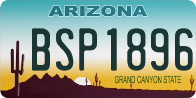 AZ license plate BSP1896