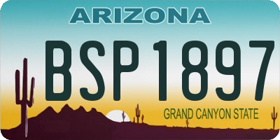 AZ license plate BSP1897