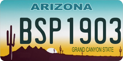 AZ license plate BSP1903