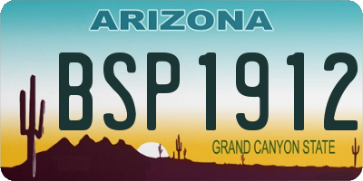 AZ license plate BSP1912