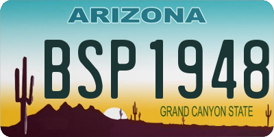 AZ license plate BSP1948