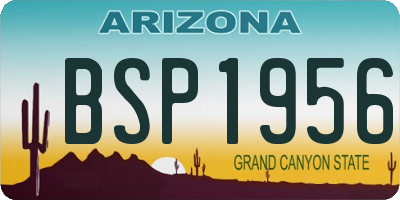 AZ license plate BSP1956