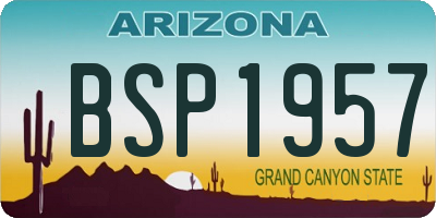 AZ license plate BSP1957