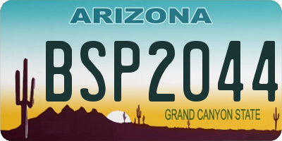 AZ license plate BSP2044