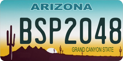 AZ license plate BSP2048