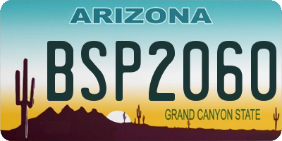 AZ license plate BSP2060