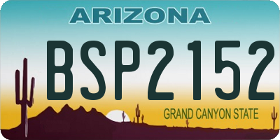 AZ license plate BSP2152