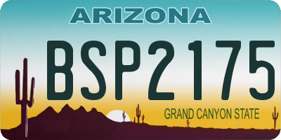 AZ license plate BSP2175