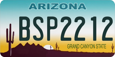 AZ license plate BSP2212