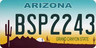 AZ license plate BSP2243