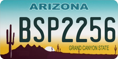 AZ license plate BSP2256