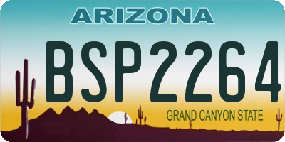 AZ license plate BSP2264
