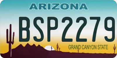 AZ license plate BSP2279