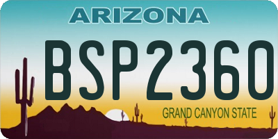 AZ license plate BSP2360