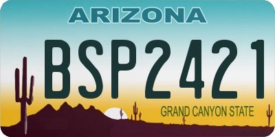 AZ license plate BSP2421