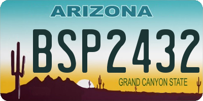 AZ license plate BSP2432