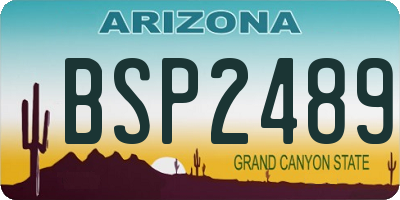 AZ license plate BSP2489