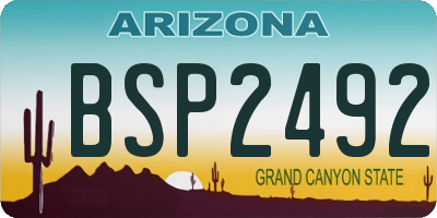 AZ license plate BSP2492
