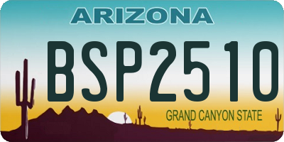 AZ license plate BSP2510