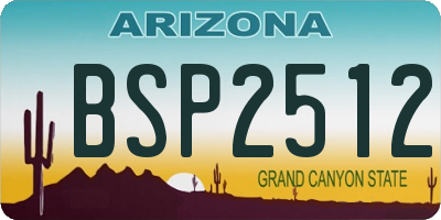 AZ license plate BSP2512