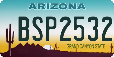 AZ license plate BSP2532