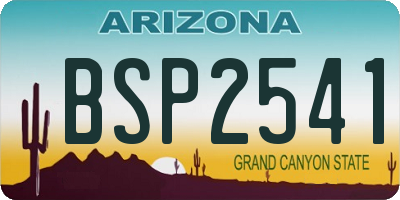 AZ license plate BSP2541