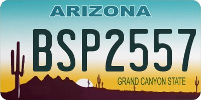 AZ license plate BSP2557