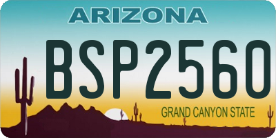 AZ license plate BSP2560