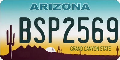 AZ license plate BSP2569