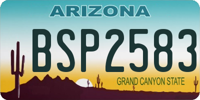 AZ license plate BSP2583