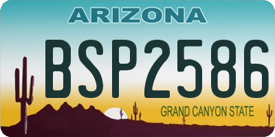 AZ license plate BSP2586