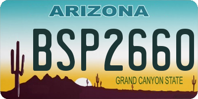 AZ license plate BSP2660