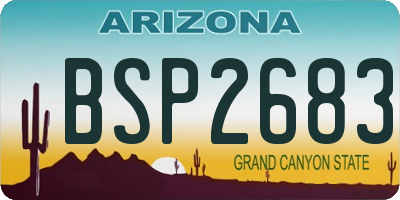 AZ license plate BSP2683