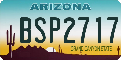 AZ license plate BSP2717