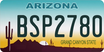 AZ license plate BSP2780