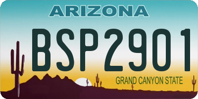 AZ license plate BSP2901