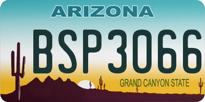 AZ license plate BSP3066