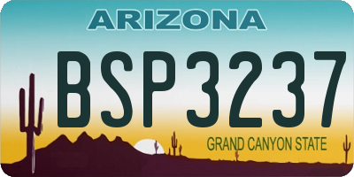 AZ license plate BSP3237