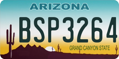 AZ license plate BSP3264