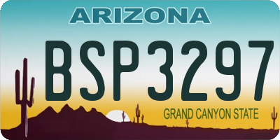 AZ license plate BSP3297