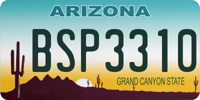 AZ license plate BSP3310