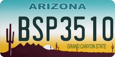 AZ license plate BSP3510