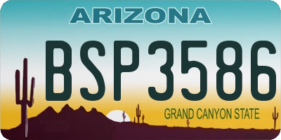 AZ license plate BSP3586