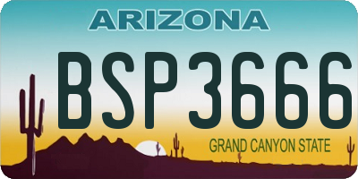 AZ license plate BSP3666