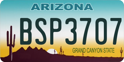 AZ license plate BSP3707