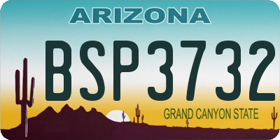 AZ license plate BSP3732