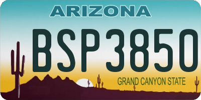 AZ license plate BSP3850
