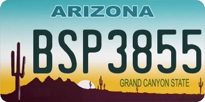 AZ license plate BSP3855