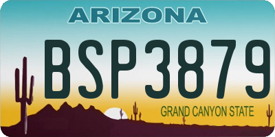 AZ license plate BSP3879