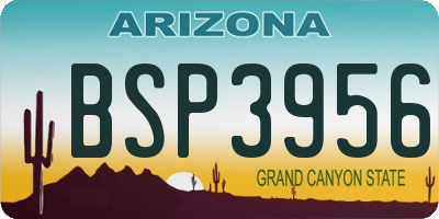 AZ license plate BSP3956